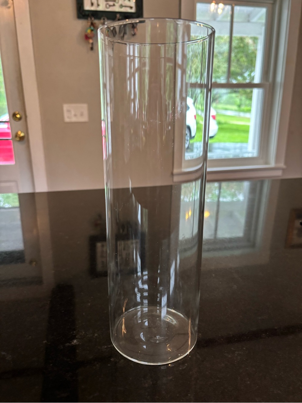 Clear Glass Cylinder Vase -